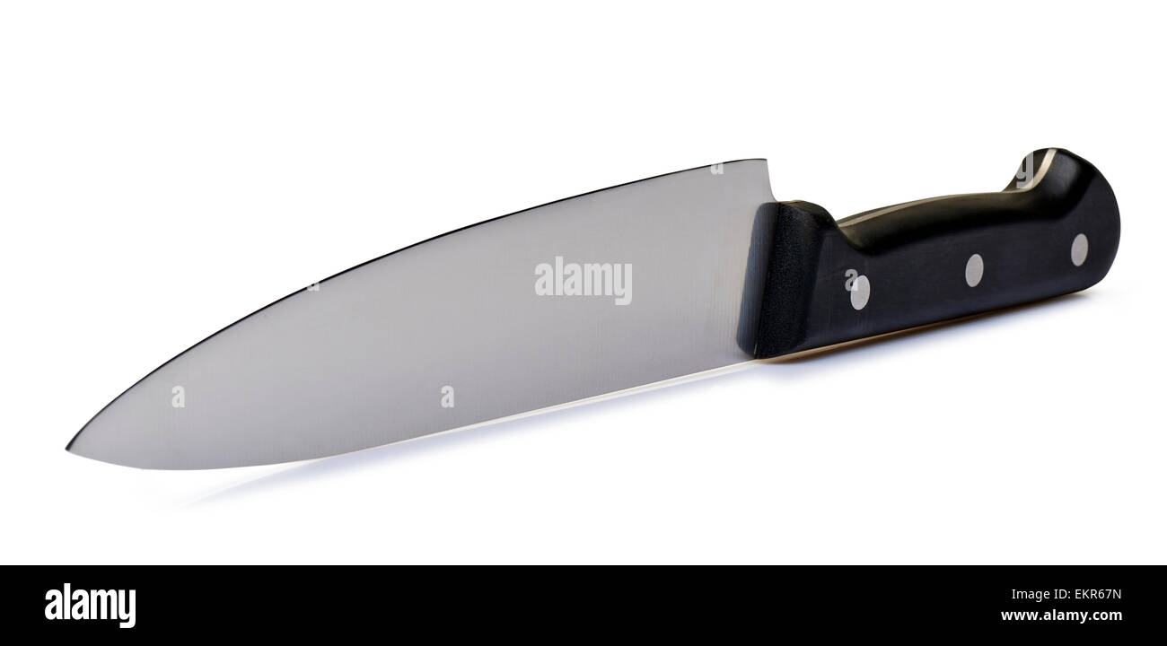 Couteau de cuisine isolated on white with clipping path Banque D'Images