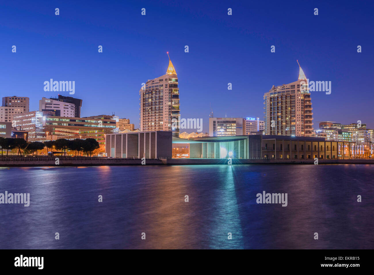 Heure bleue à Lisbonne Banque D'Images