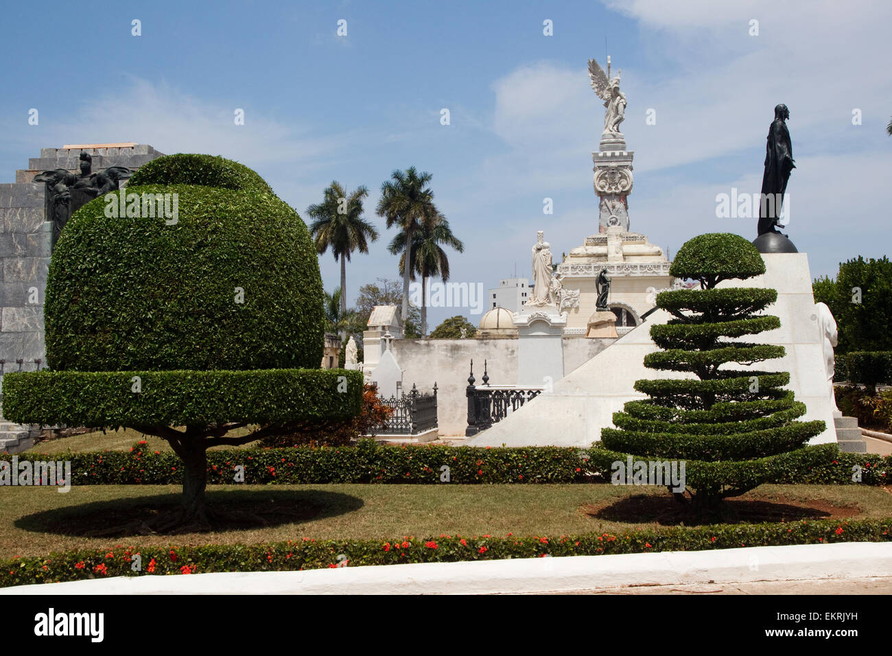 Cementerio de Cristobal Colon dans le Vedado, La Havane Cuba, Banque D'Images