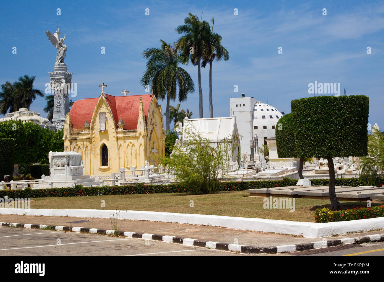Cementerio de Cristobal Colon dans le Vedado, La Havane Cuba, Banque D'Images