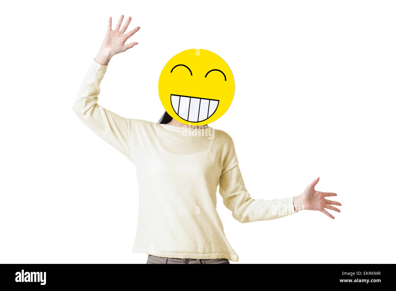 Smiling cartoon emoji emoticon smiley Banque de photographies et d'images à  haute résolution - Alamy