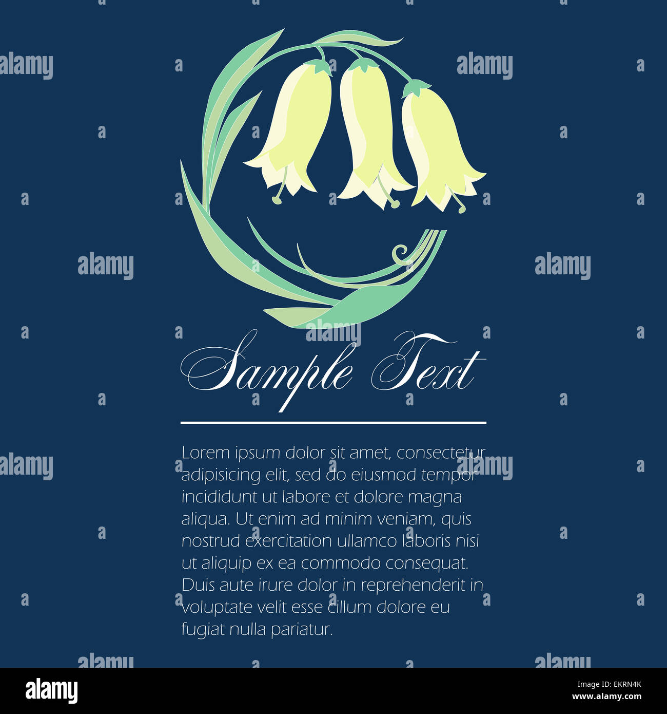 Gerbe de fleurs lumière bell Banque D'Images