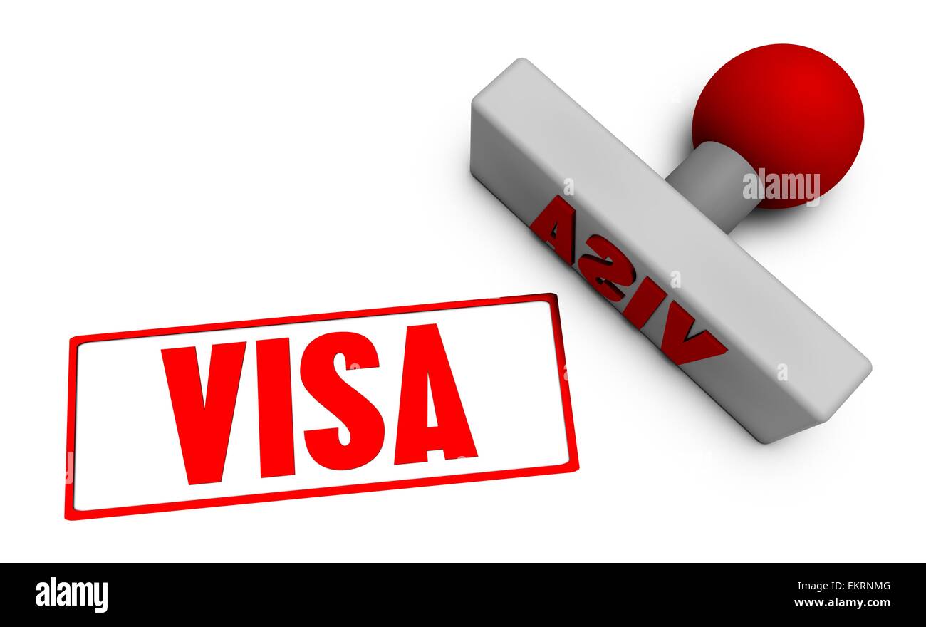 Timbre de visa Banque D'Images