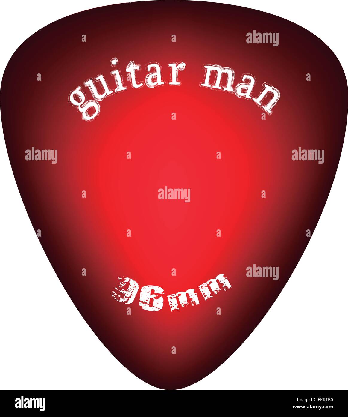 Rouge couleur sunburst guitare pick - vecteur EPS 10 Illustration de Vecteur