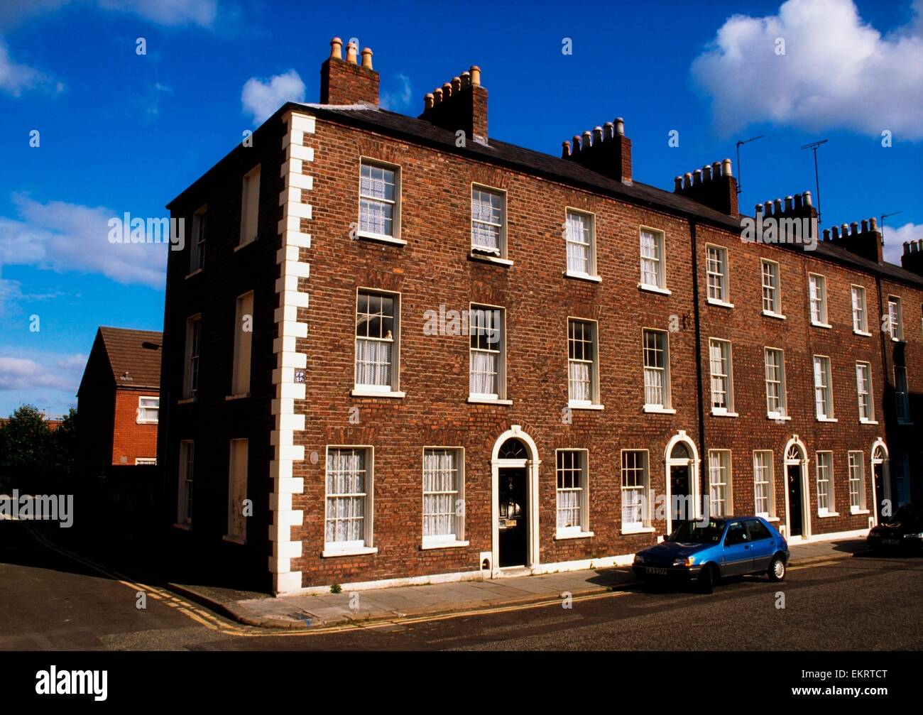 Maisons en rangée, Belfast, Irlande Banque D'Images
