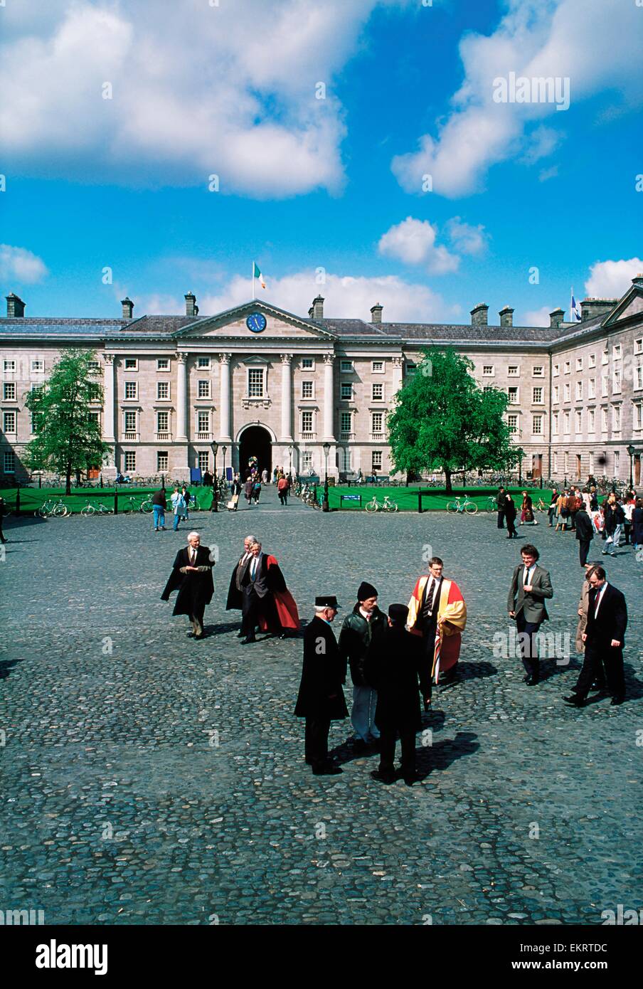 Trinity College, Dublin, Irlande ; l'obtention du diplôme dans un collège Banque D'Images