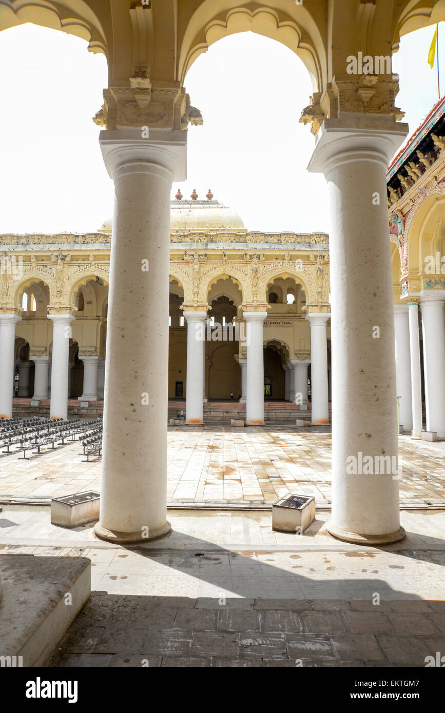 Le Palais de Thirumalai Nayak, de l'Inde, le Tamil Nadu, Madurai Banque D'Images