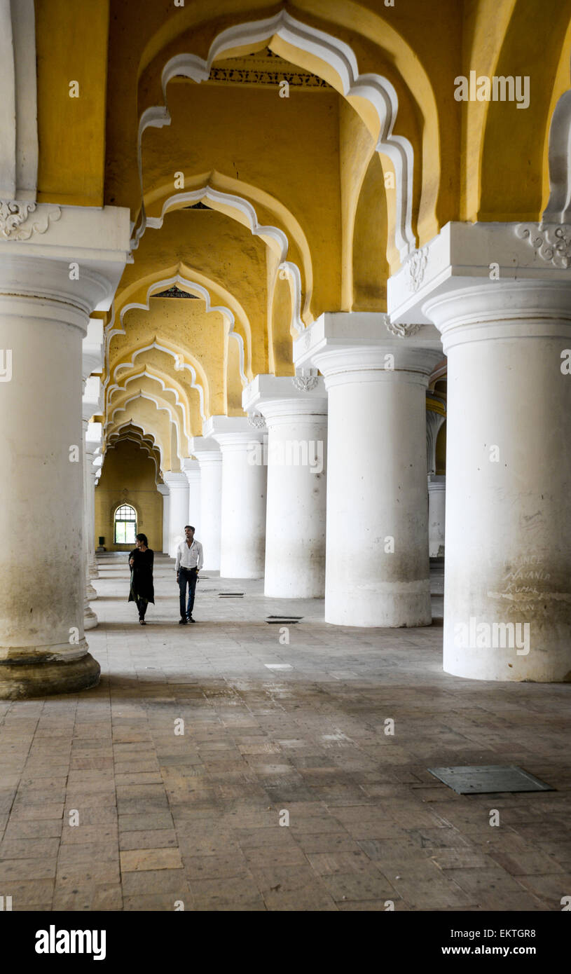 Le Palais de Thirumalai Nayak, de l'Inde, le Tamil Nadu, Madurai Banque D'Images