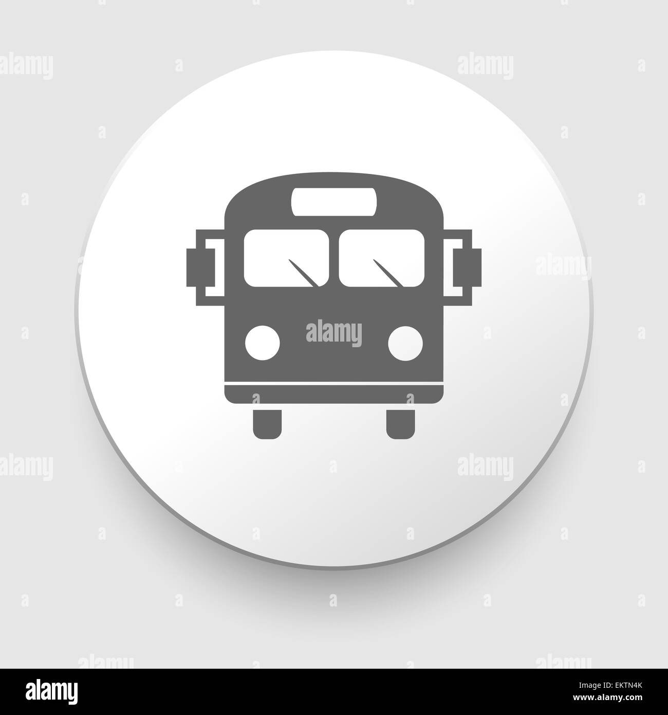 L'icône d'autobus scolaires avec des variations de couleurs Banque D'Images