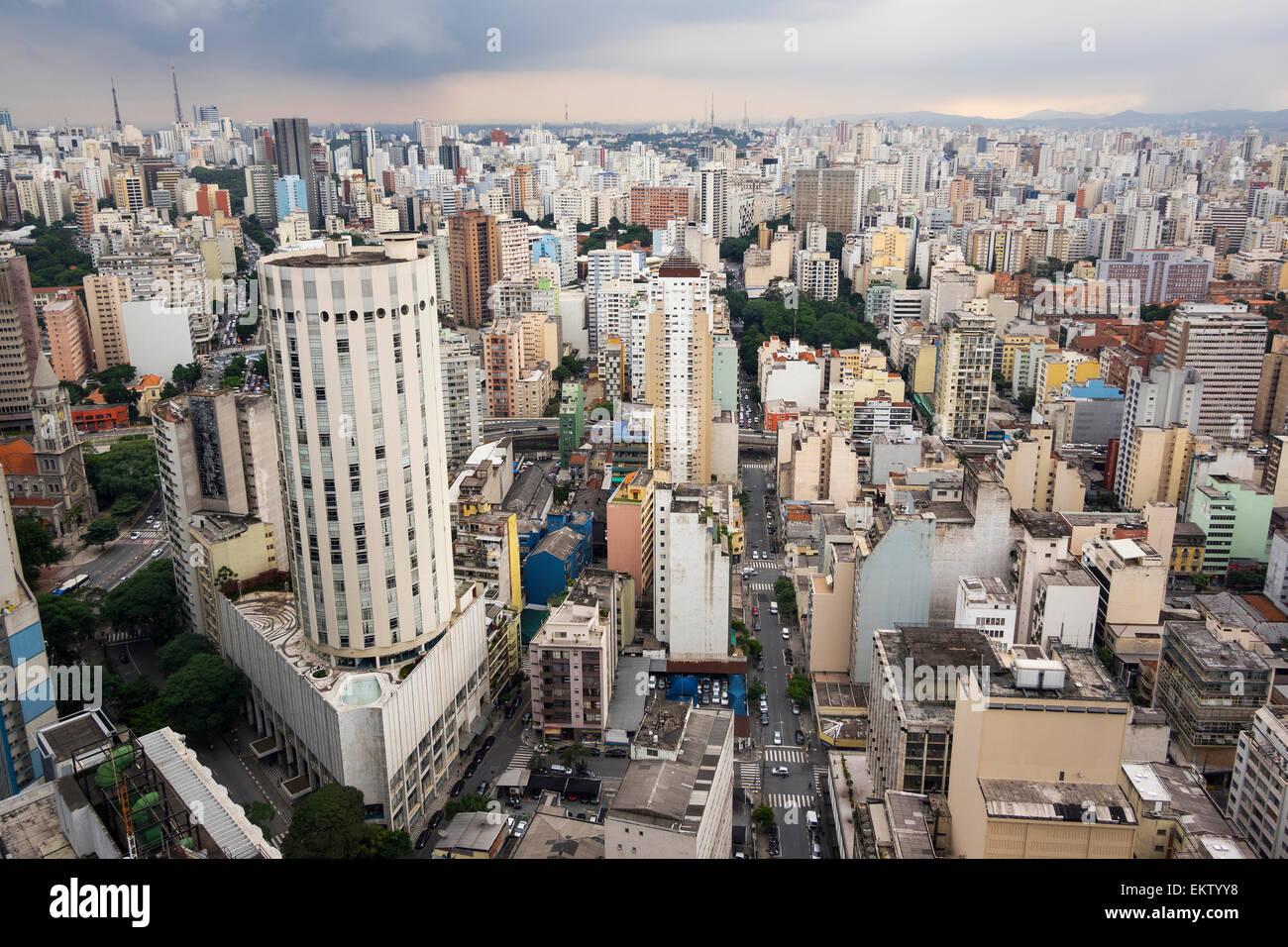 Sao Paulo cityscape, au Brésil. Banque D'Images
