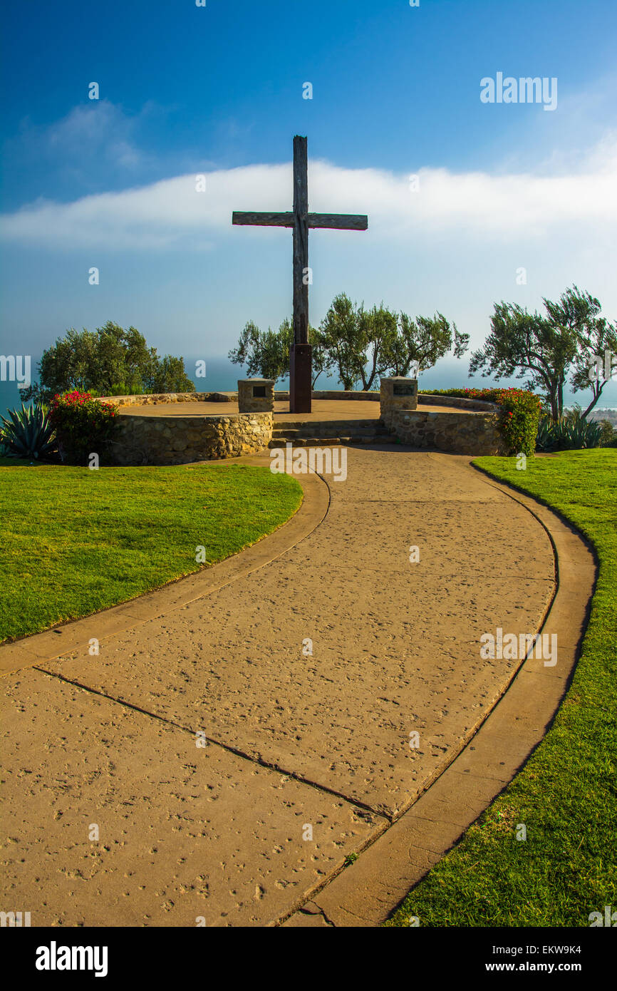 Père Serra Cross, à Grant Park, à Ventura, Californie. Banque D'Images
