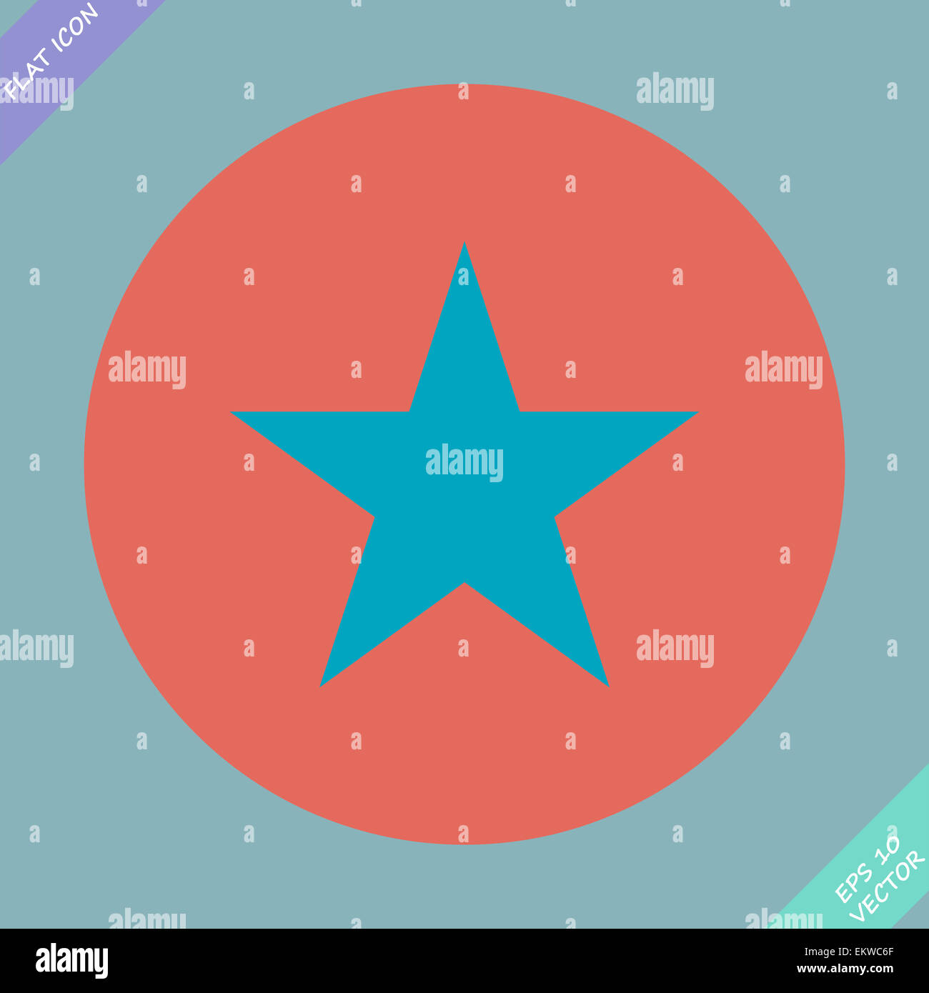 L'icône star, vector illustration. Télévision style design Banque D'Images