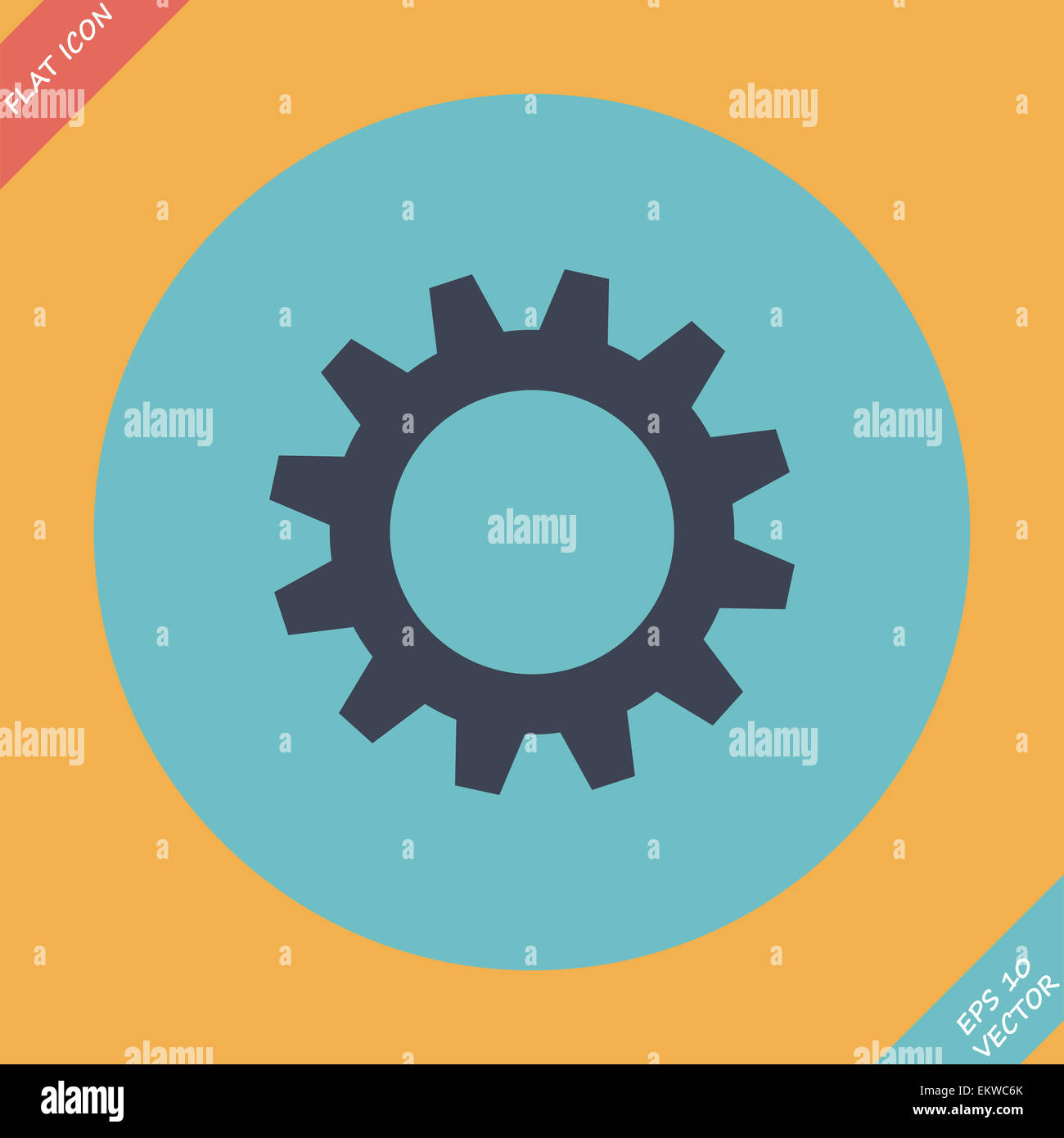 Vector Icon Cog Banque D'Images