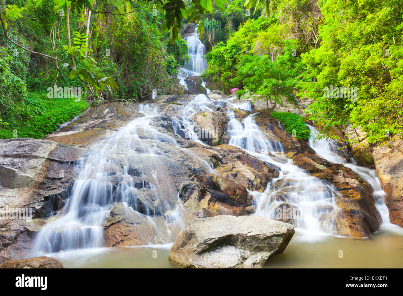 Na Muang 2 cascade, Koh Samui, Thaïlande Banque D'Images