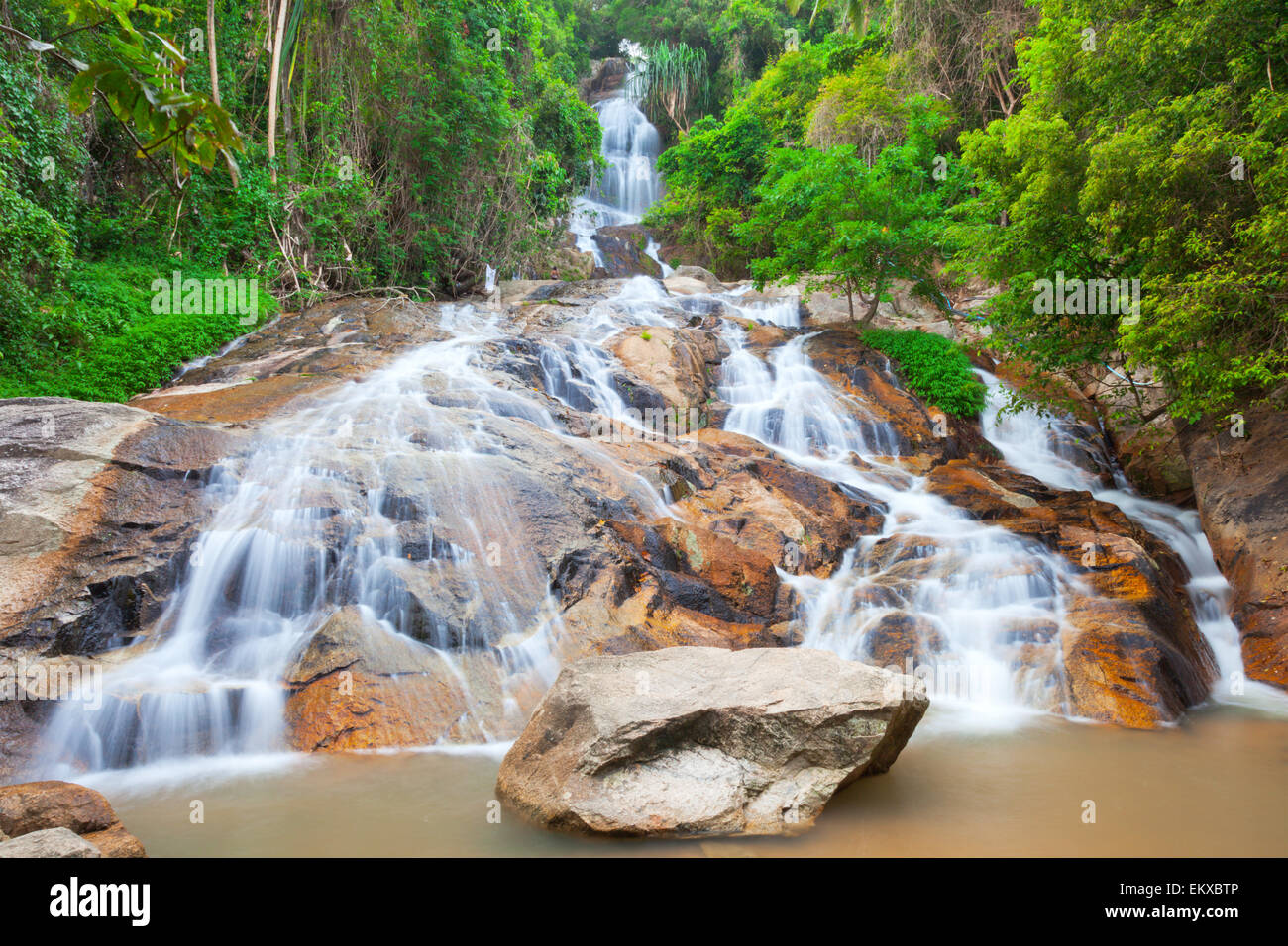 Na Muang 2 cascade, Koh Samui, Thaïlande Banque D'Images