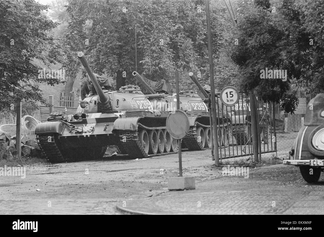 Prague, Tchécoslovaquie. Le Printemps de Prague, une période de libéralisation politique en Tchécoslovaquie à l'époque de sa domination par l'Union soviétique après la Seconde Guerre mondiale. Août 1968. Banque D'Images