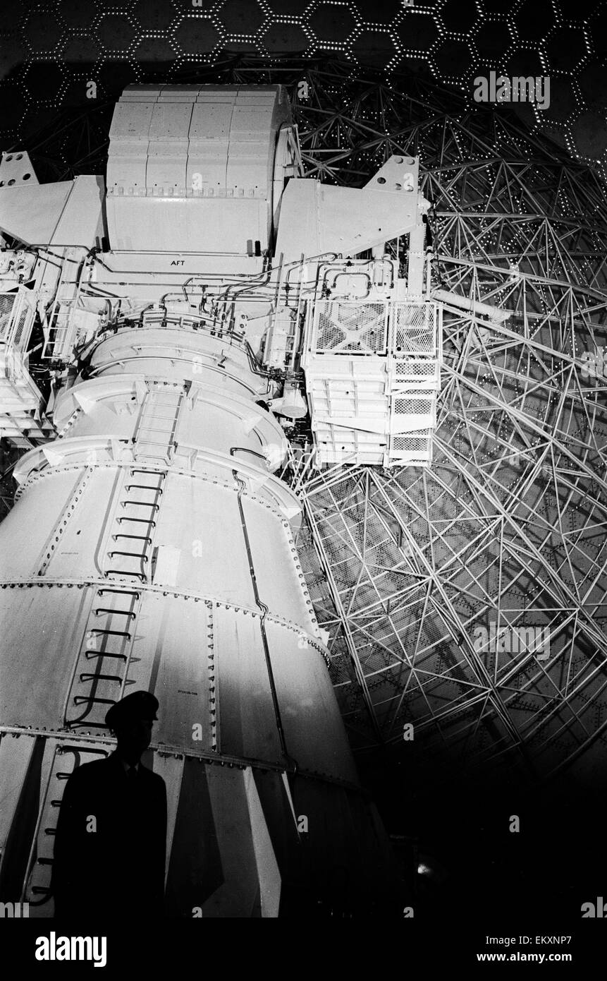 Royal Air Force Station Fylingdales sur Snod Hill dans le North York Moors, Angleterre. Une station radar et une partie de l'United States-missiles balistiques contrôlé d'alerte rapide (BMEWS) 1963 Banque D'Images