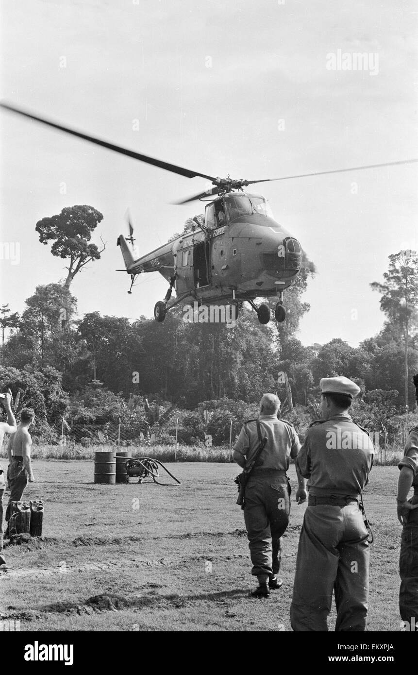 Les troupes britanniques dans la région de Bornéo. 1964. Banque D'Images