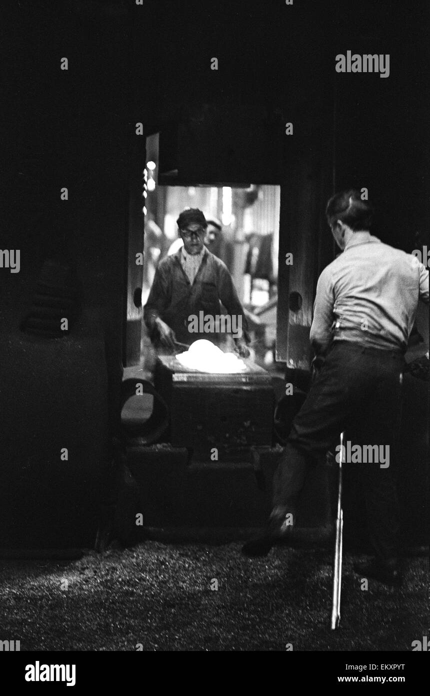 Les travailleurs de l'anglais Steel Corporation steelworks. 2 octobre 1967. Banque D'Images