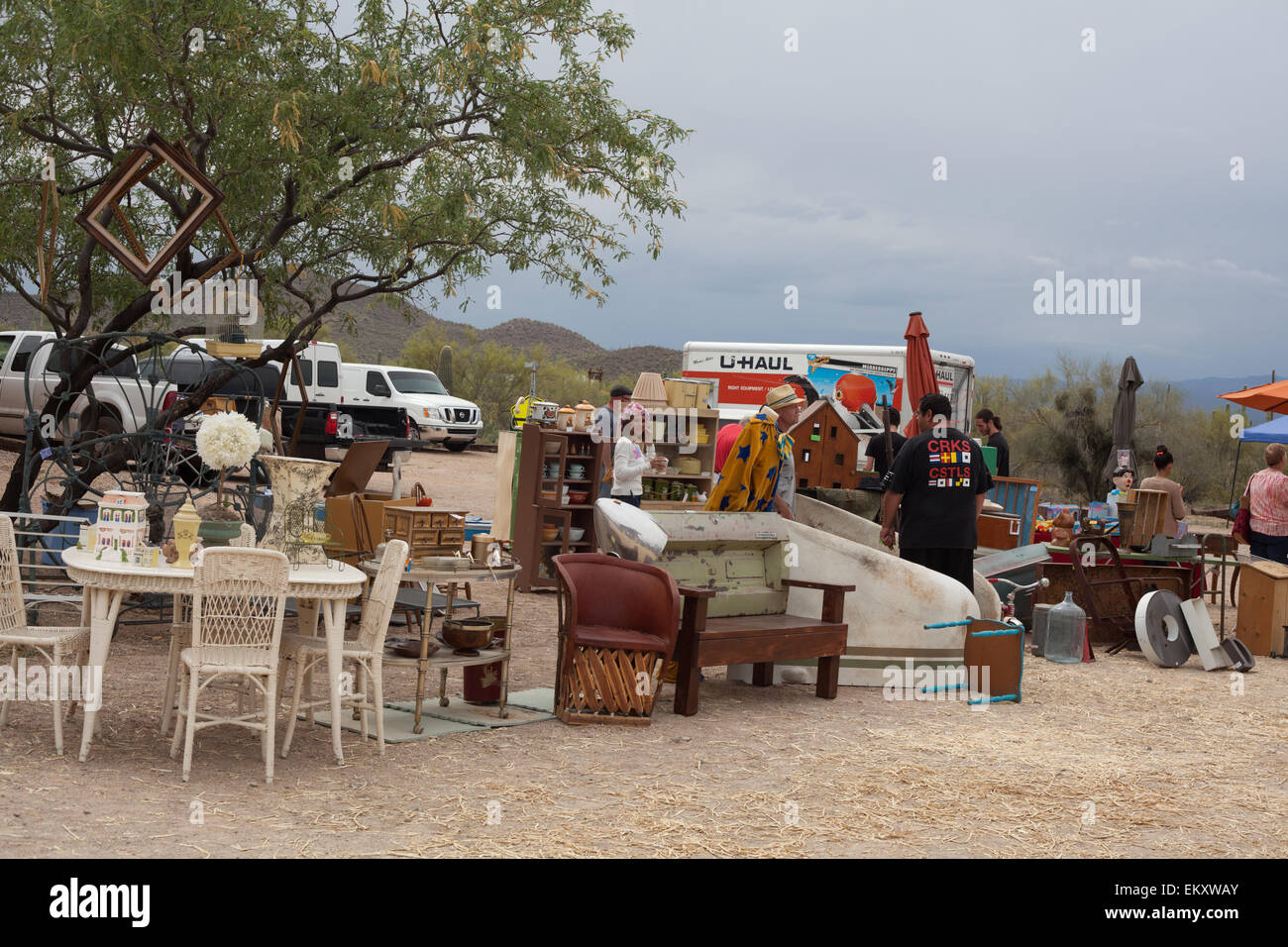 Vintage marché d'antiquités de Tucson Arizona USA Banque D'Images