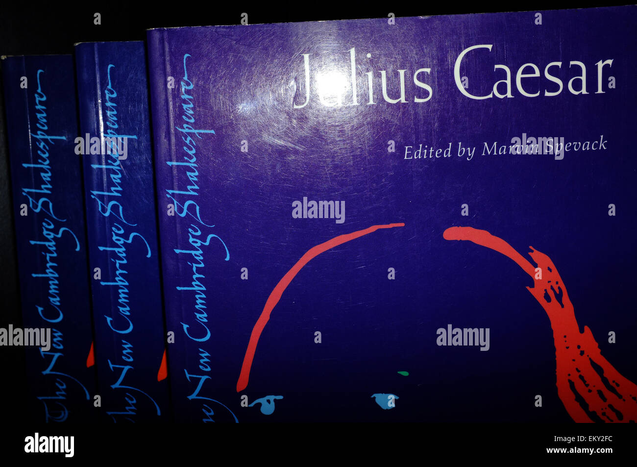 Une rangée de William Shakespeare livres avec Jules César à l'avant. Banque D'Images