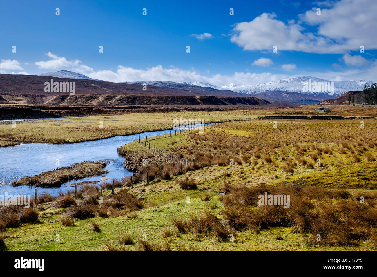 Le son de la rivière à Achnasheen, Ross-shire, Highlands d'Ecosse Banque D'Images