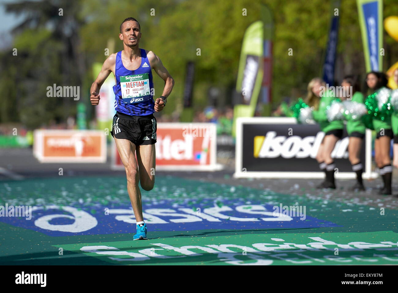 Abdellatif Meftah - 12.04.2015 - Marathon de Paris 2015.Photo : André Ferreira/Icon Sport Banque D'Images