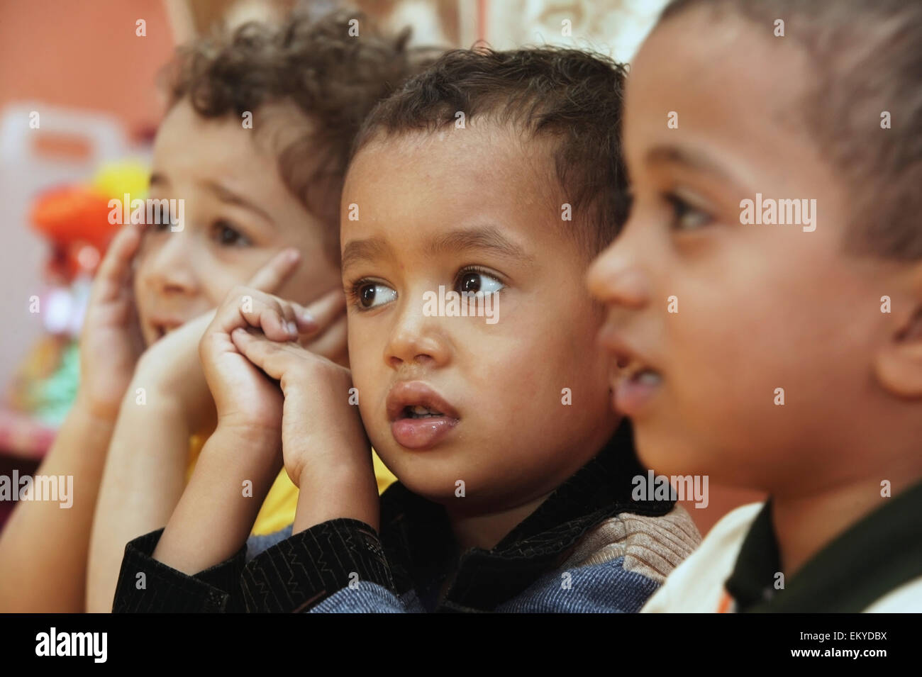 Les étudiants de l'Union européenne au développement de la petite enfance ; Alexandria, Egypte Banque D'Images