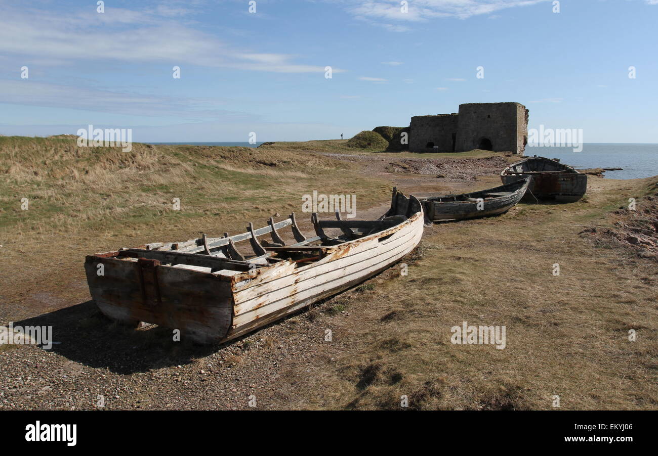 Au point de vieux bateaux Boddin Ecosse Avril 2015 Banque D'Images