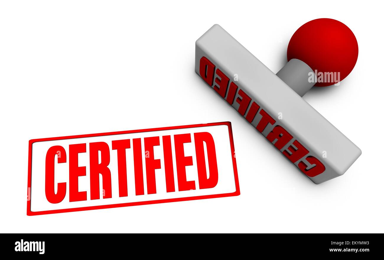 Certifié de timbre Banque D'Images