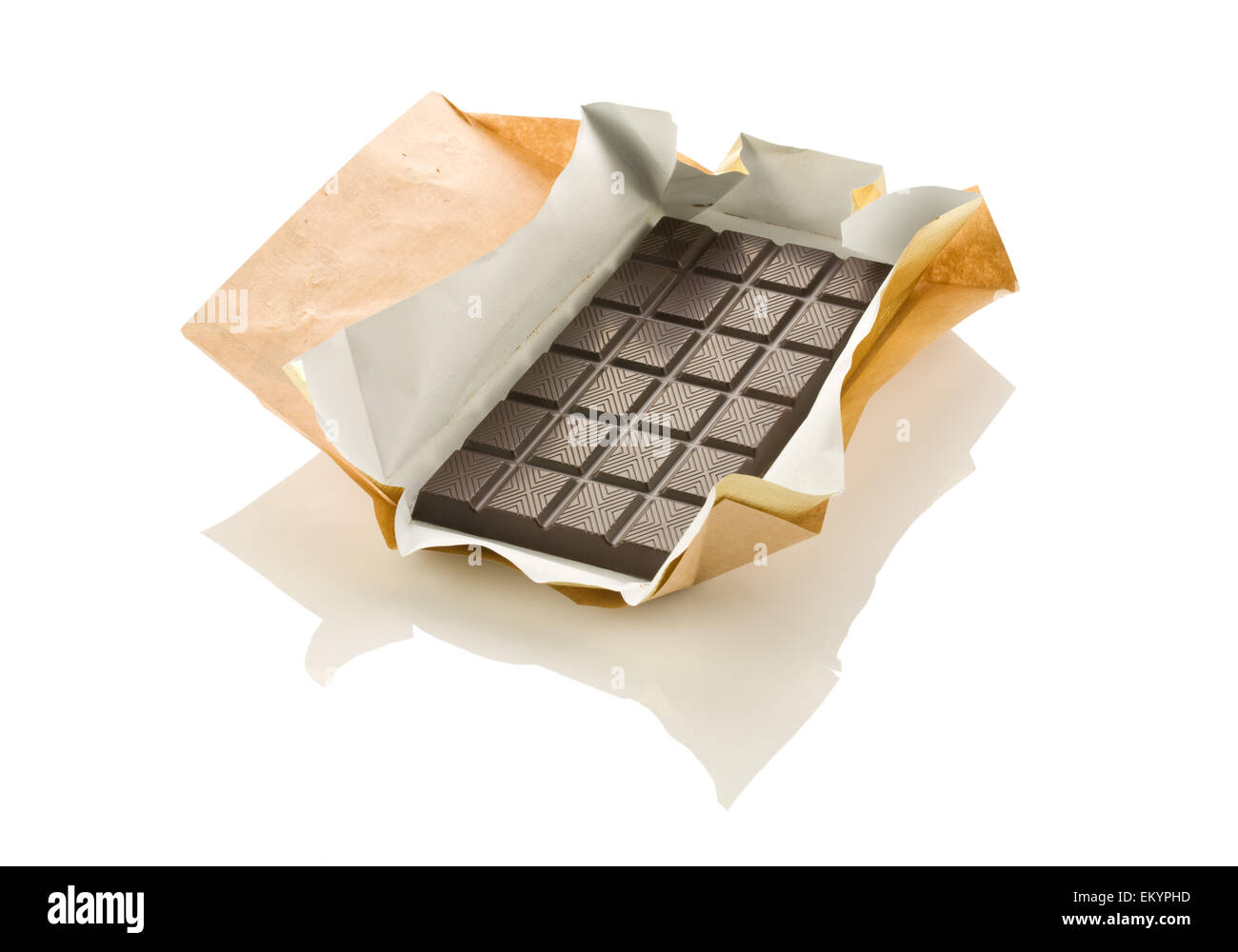 Le chocolat dans un wrapper Banque D'Images