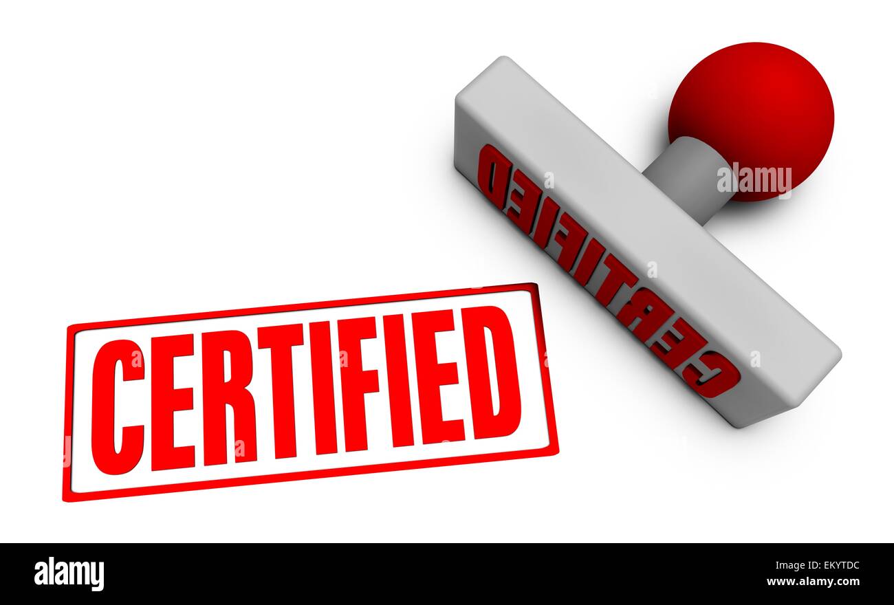 Certifié de timbre Banque D'Images