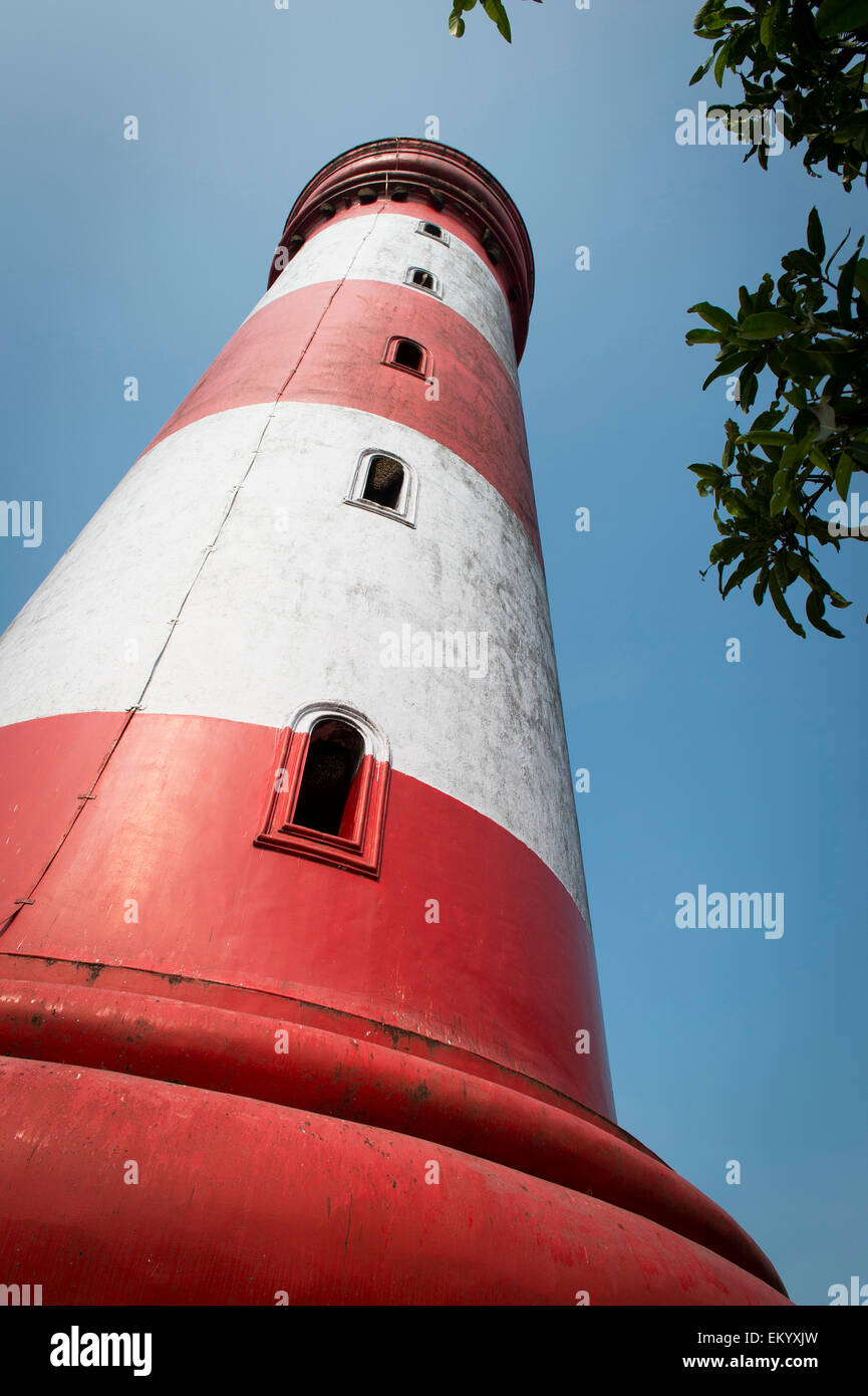 Phare, Alappuzha District, Kerala, Inde Banque D'Images
