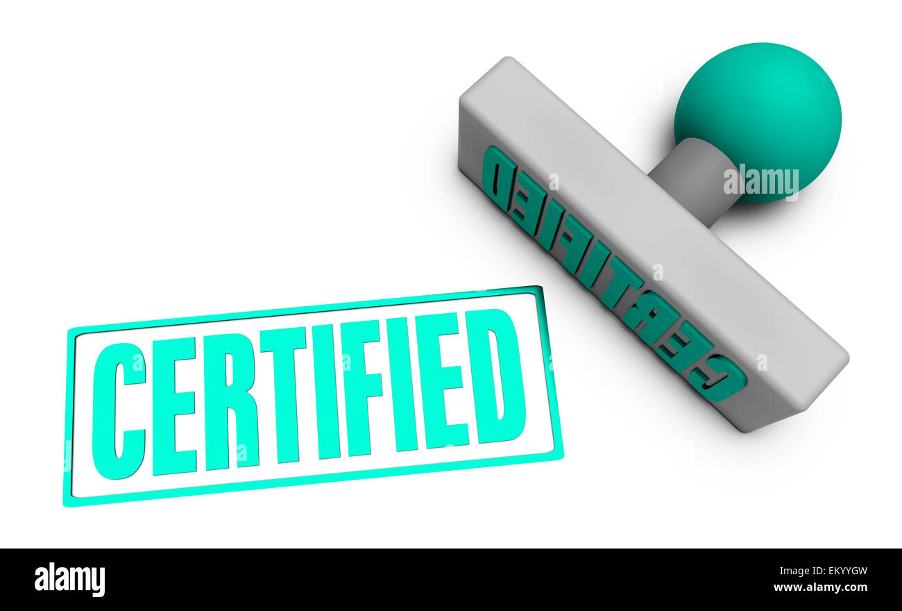 Certifié de timbre Banque D'Images