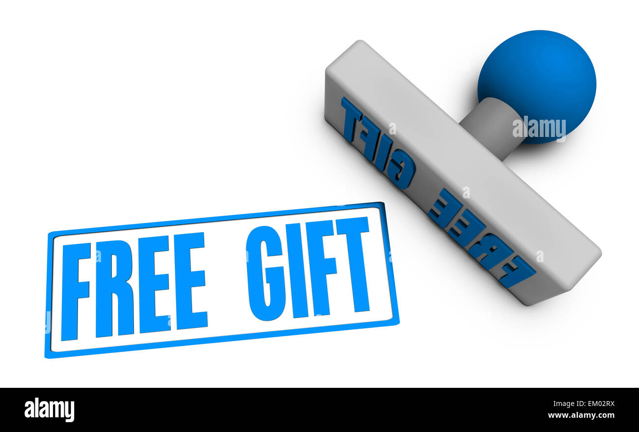 Timbre de cadeau gratuit Banque D'Images
