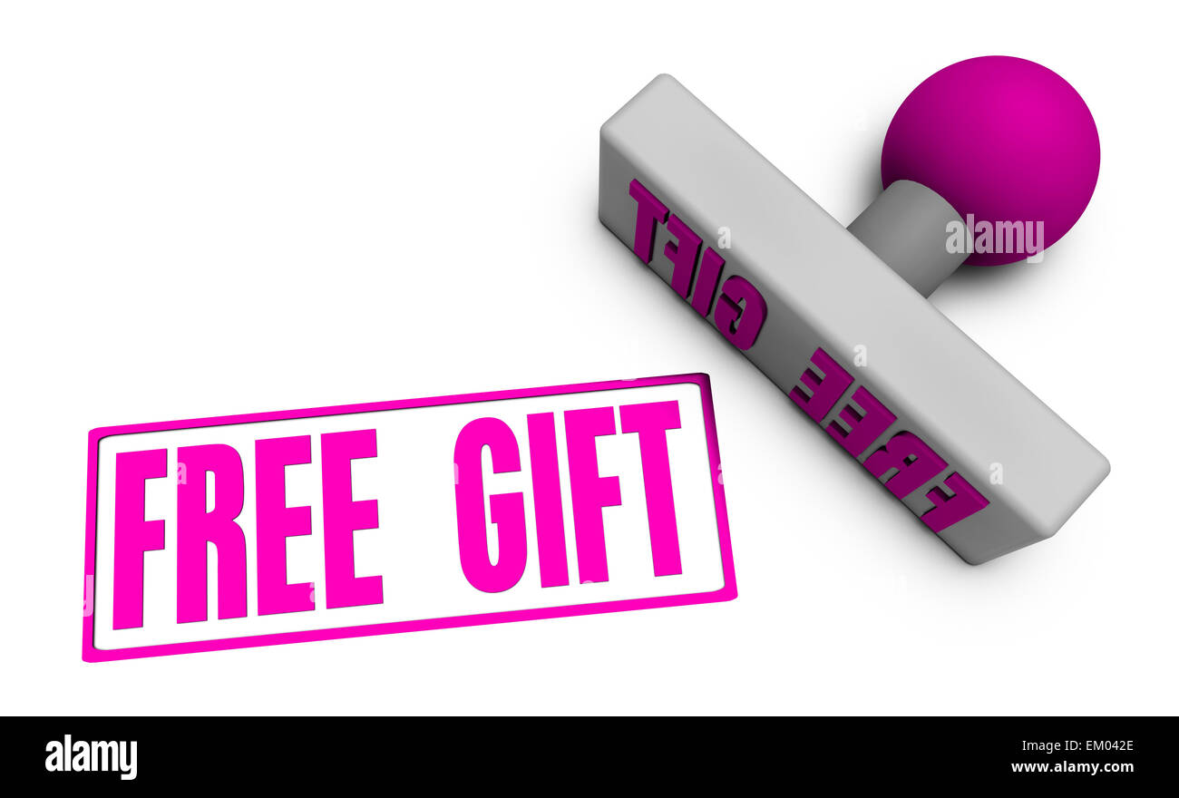 Timbre de cadeau gratuit Banque D'Images