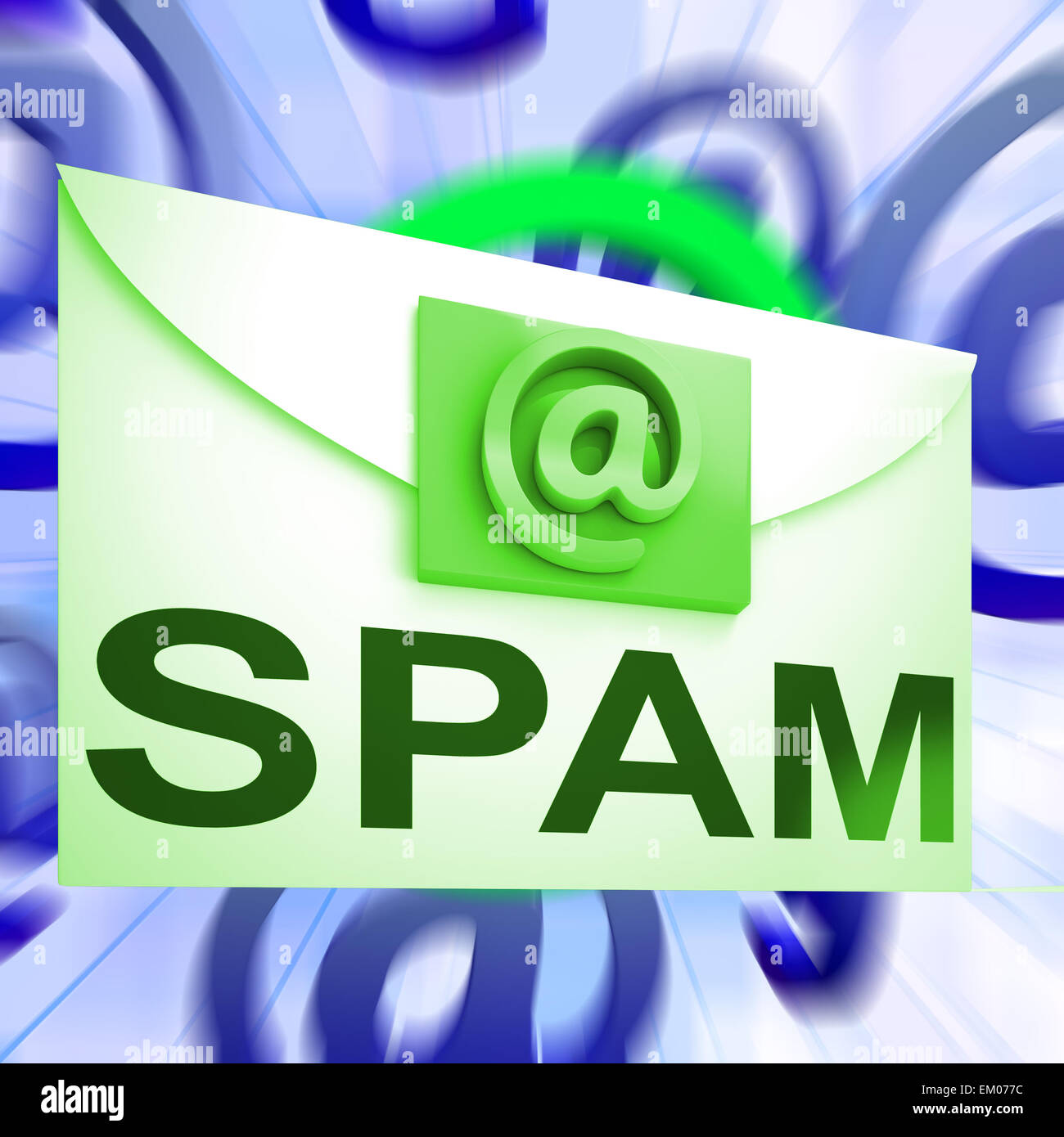 Enveloppe de sécurité montre Spam boîte Indésirable Banque D'Images