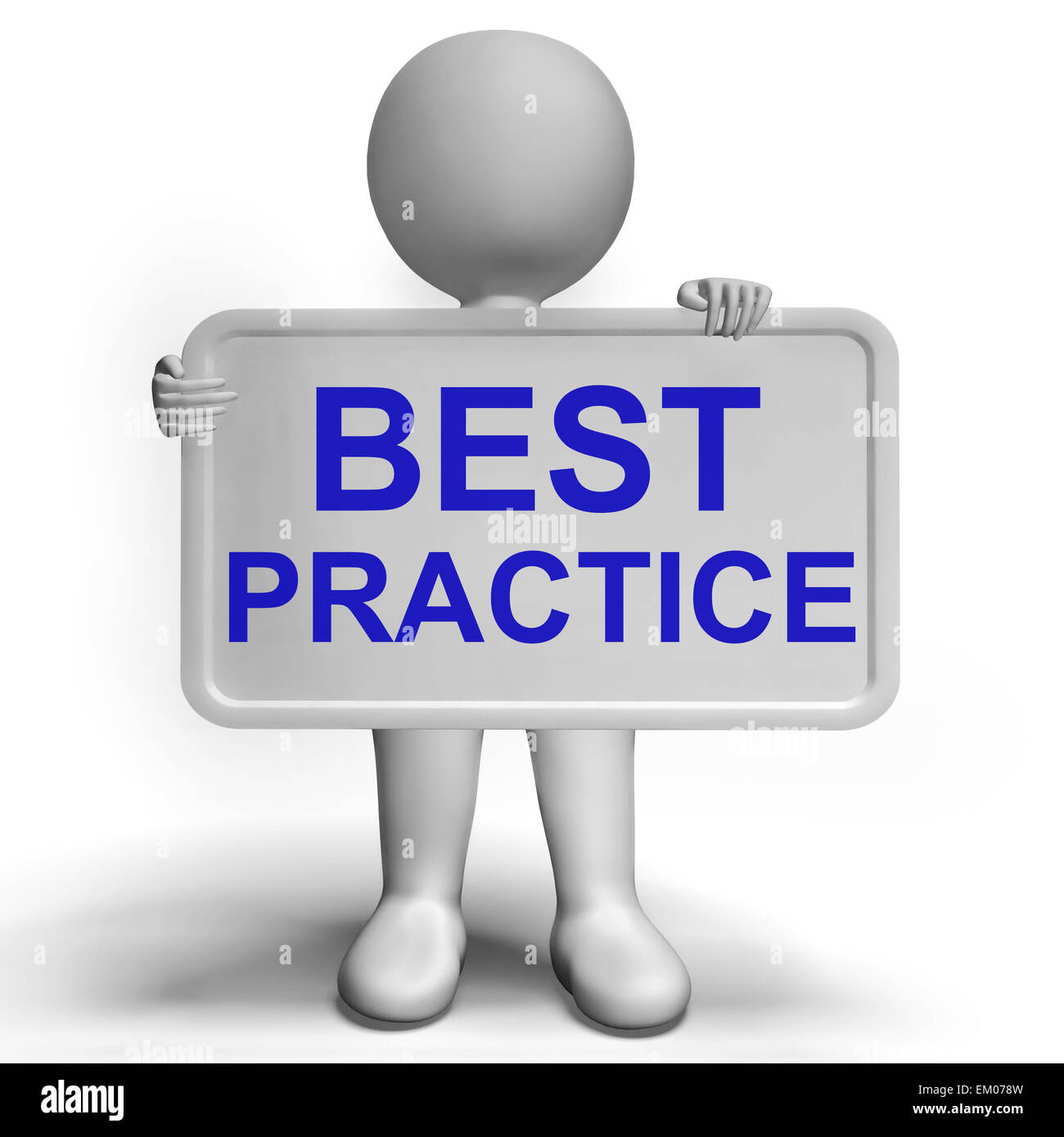 Meilleure pratique panneau indiquant les procédures les plus efficaces Banque D'Images