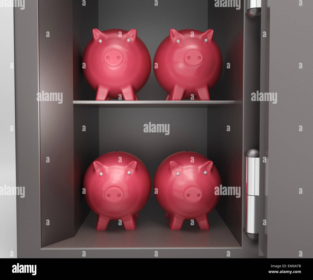 Ouvrir avec Piggy Bank montre coffre Banque D'Images