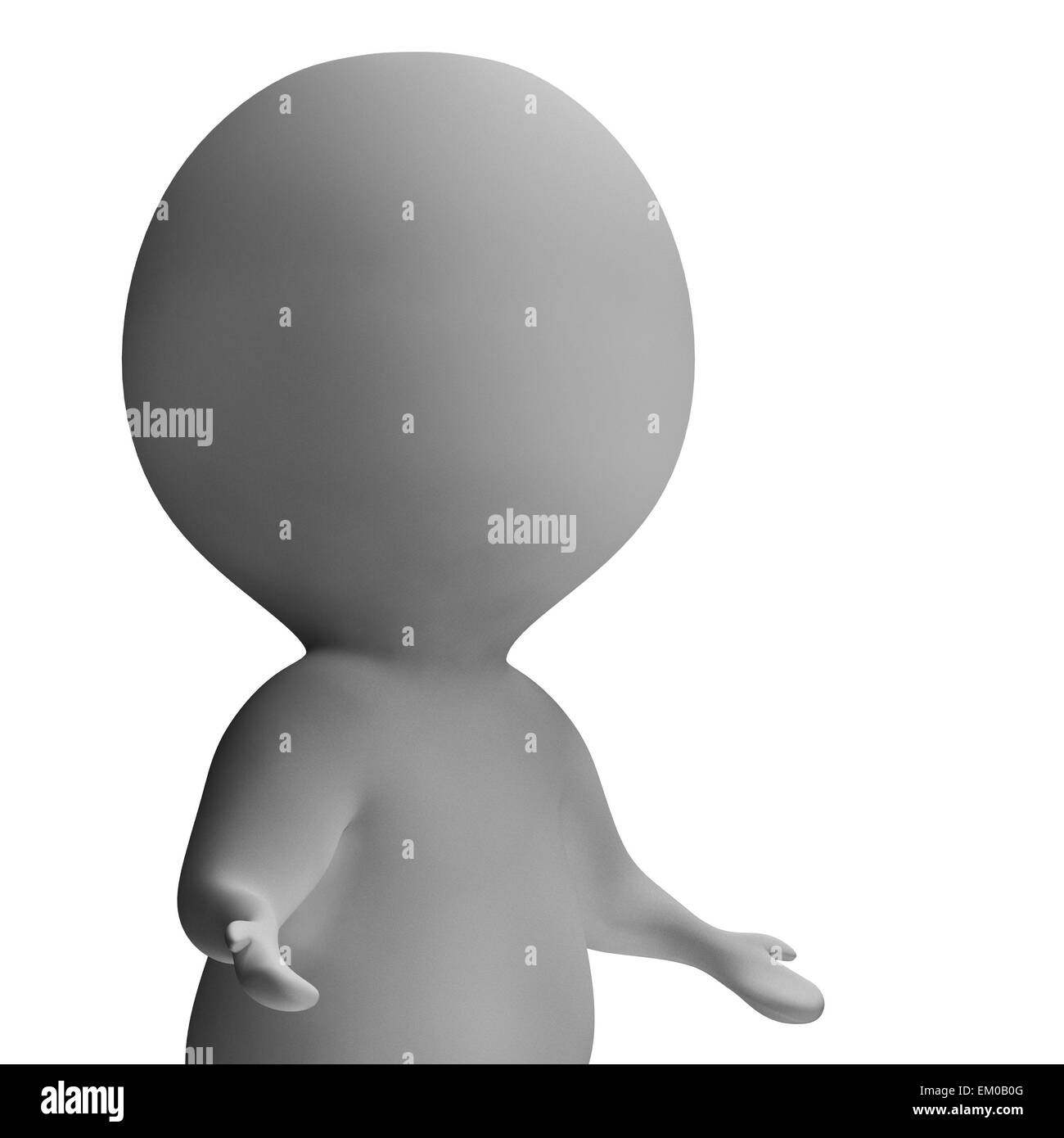 Épaules en 3d Character montrant l'ignorance et l'Incompréhension Banque D'Images Épaules en 3d Character montrant l'ignorance et l'Incompréhension Banque D'Images