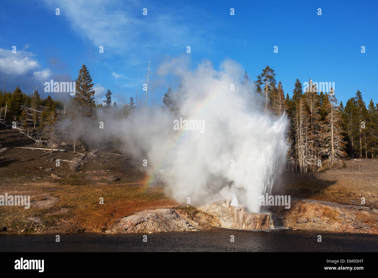 Dans Yellowstone Geyser Banque D'Images