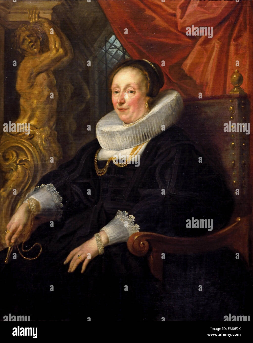 Portrait de Mme Weerts 1635 Jacob Jordaens ( 1593 - 1678) peintre baroque flamand Belgique Belge Banque D'Images