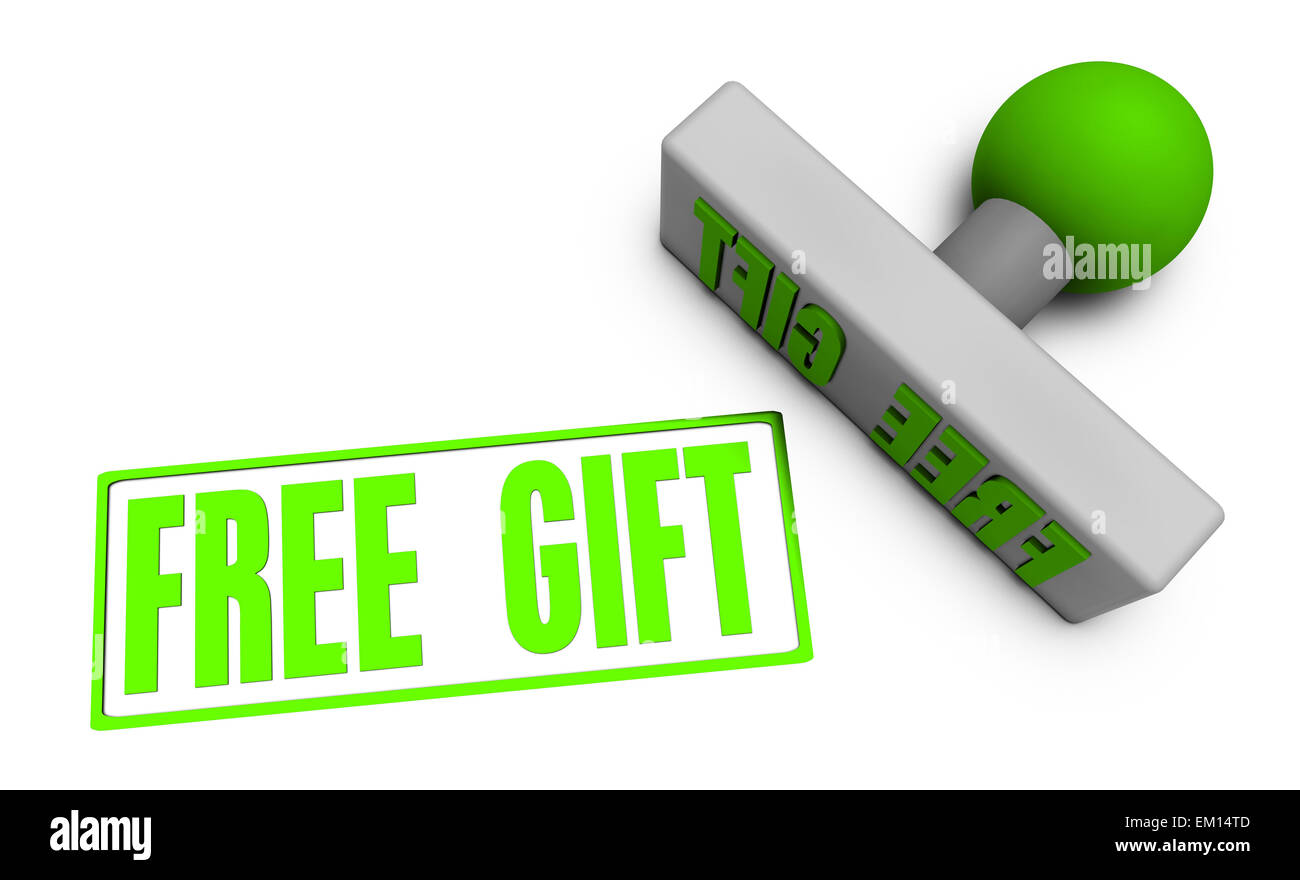 Timbre de cadeau gratuit Banque D'Images