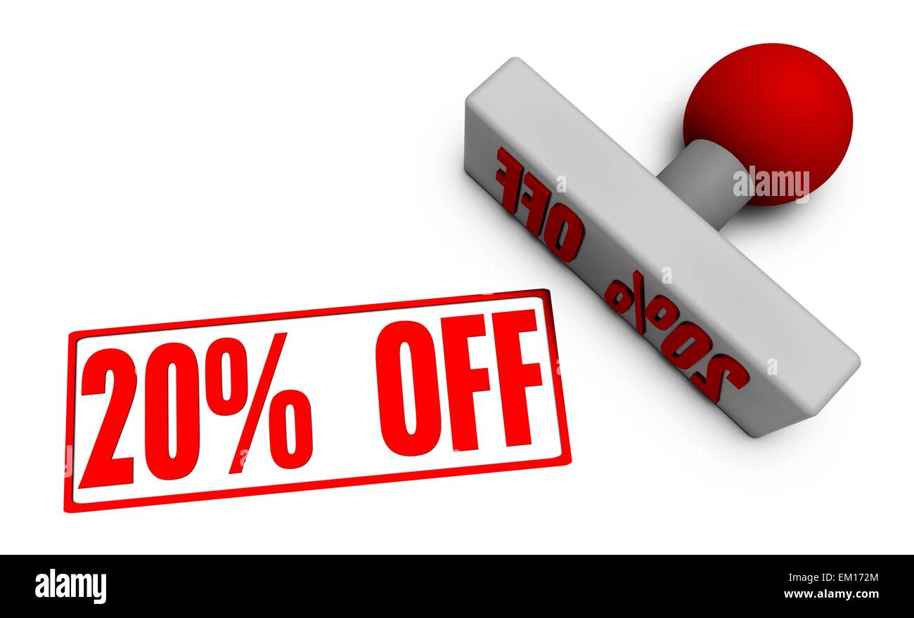 20 % de réduction Banque D'Images