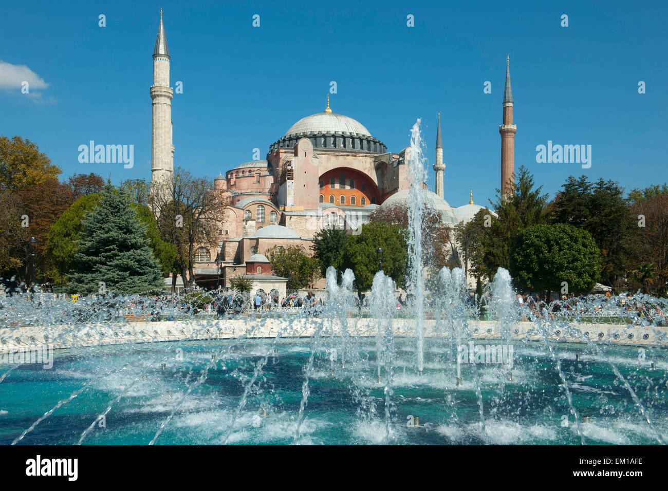 Turquie, Istanbul, Sultanahmet, Zürich im Parc Sultan Ahmet, dahinter die Sainte-sophie Banque D'Images
