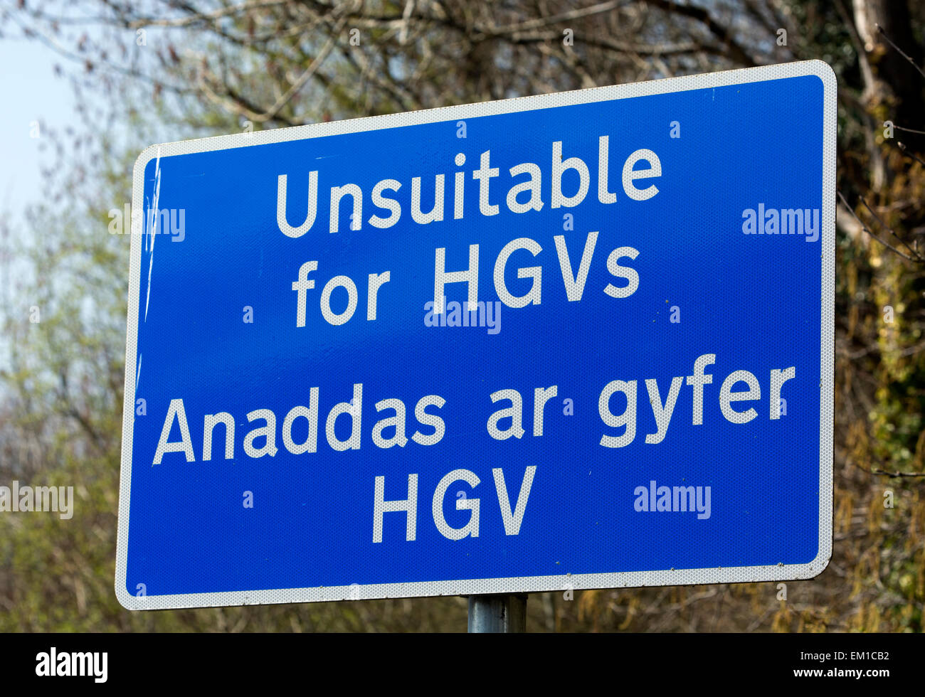 Ne convient pas aux poids lourds signer en Angleterre et le gallois Banque D'Images