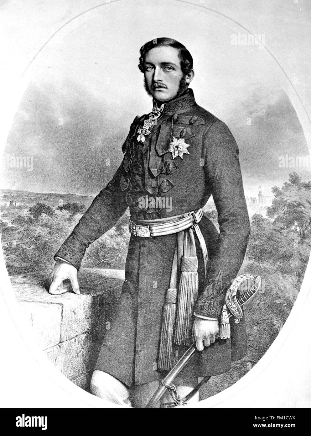 PRINCE ALBERT (1819-1861), mari de la reine Victoria 1850 Banque D'Images