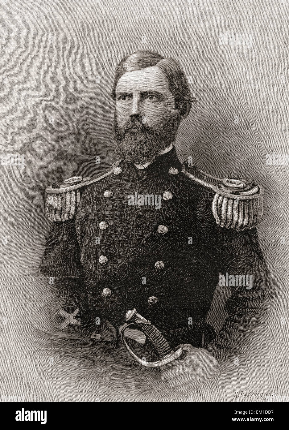 John Fulton Reynolds , 1820 - 1863. Victoire des forces publiques et d'un général dans la guerre civile américaine. Banque D'Images