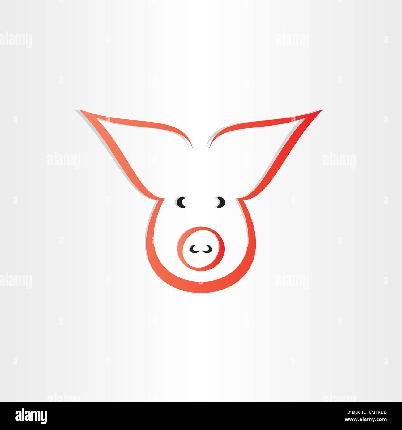 Label viande de porc cochon symbole icône concevoir Illustration de Vecteur