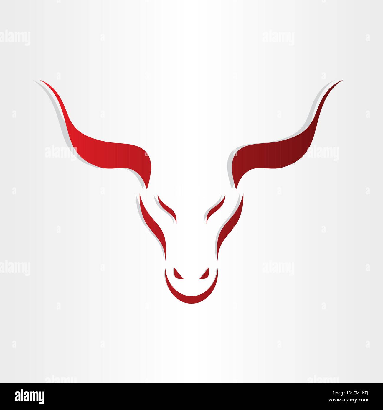 Symbole stylisé icône red bull horoscope design fond d'avertissement de danger animal Illustration de Vecteur
